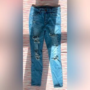 American Eagle Outfitters Hi-Rise Jegging Next Level Stretch Distressed Jeans 4